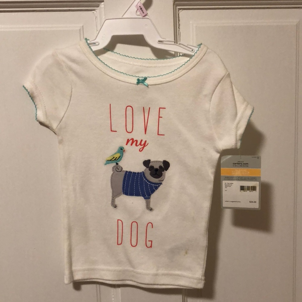 “Love my dog” pajama top
